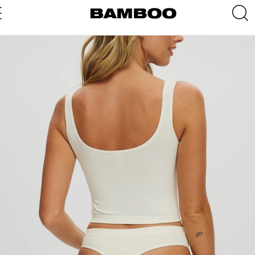 Bamboo Underwear Seamless Ribbed Cami - Picture 3 of 7